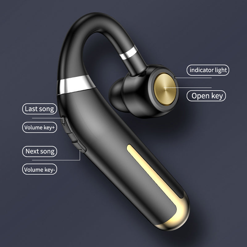 X12 Business Single Ear Wireless Bluetooth 5.2 Earhook Headset Sports Driving Stereo Music Calling Earphone X12 Business Single Ear Wireless Bluetooth 5.2 Earhook Headset Sports Driving Stereo Music Calling Earphone